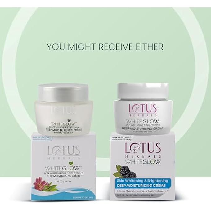 Lotus HERBALS WHITE GLOW SKIN WHITENING AND BRIGHTENING DEEP MOISTURISING CRME SPF 20 PA+++, 40 G - Image 2